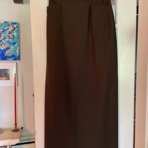 Brown wool maxi skirt